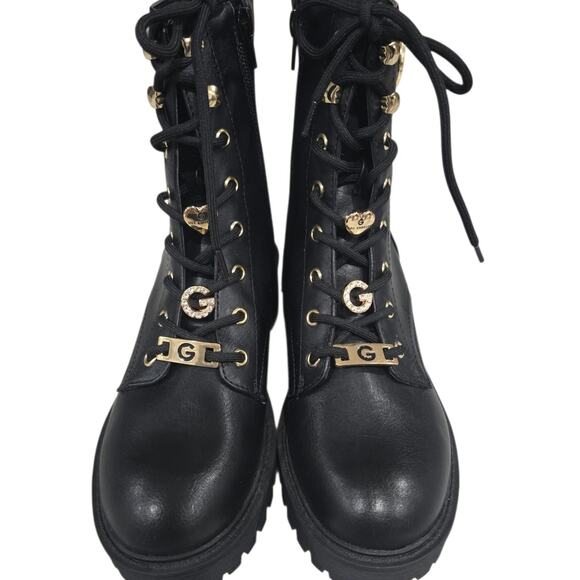New GBG Los Angeles Black Combat Boots With Charm Logo - Picture 2 of 7